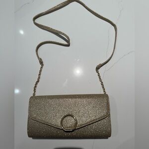 Gold sparkly clutch